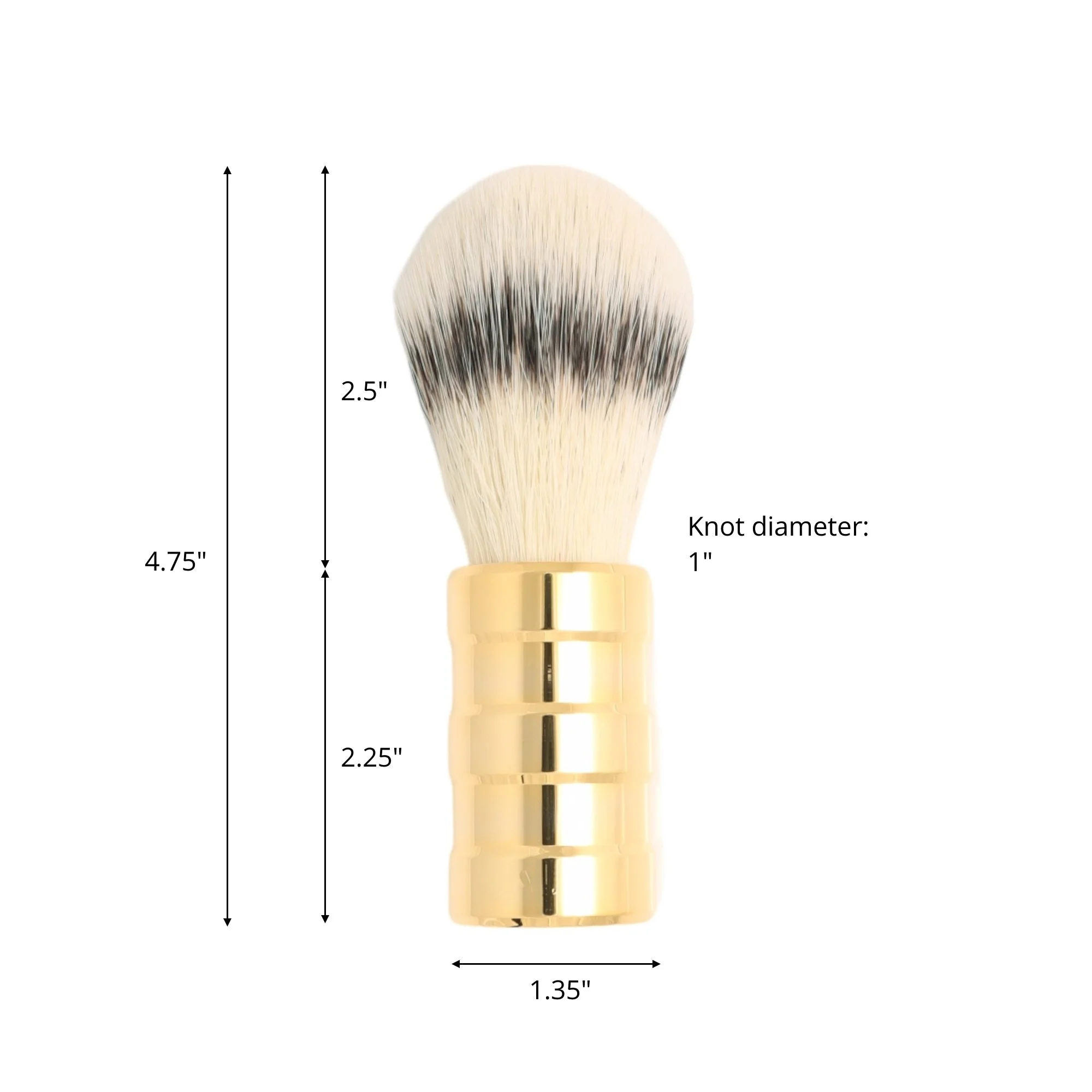 Gold Shaving Brush - Barrel Handle — Western Razor Co